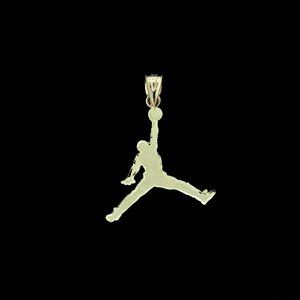 10K Yellow Gold Jordan Jumpman Charm Pendant